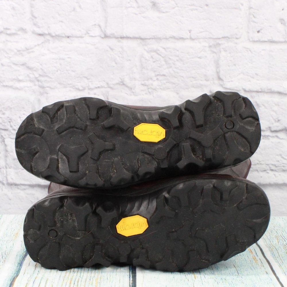 *Hunter Maroon Vibram Sole Shearling Insulated Rubber Rain Boots Size 10 Inches - Picture 6 of 9